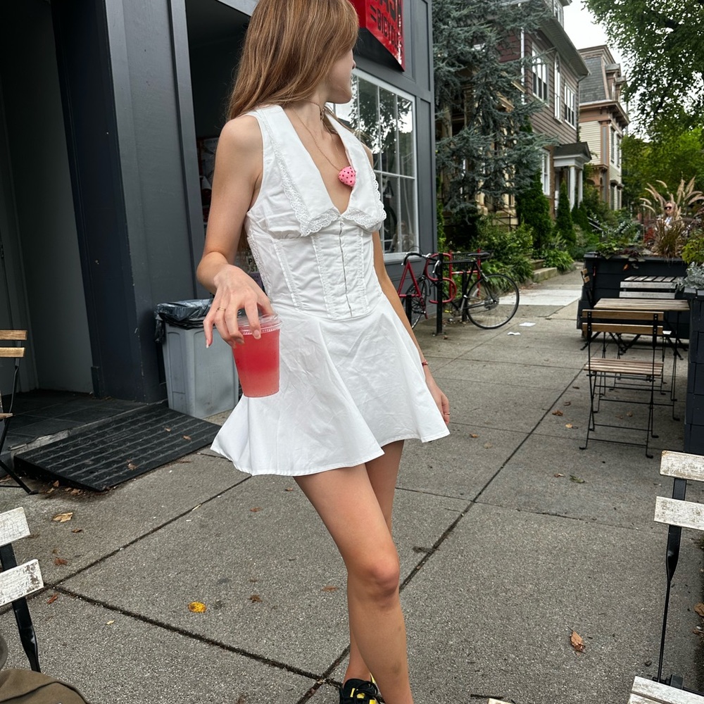 White Corset princess polly Dress